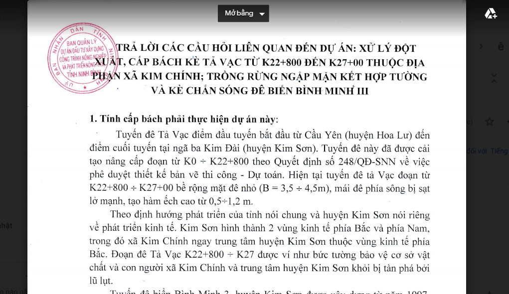 Ninh Bình: Bất thường việc chỉ định thầu dự án kè đê sông Vạc - Hình 4 Ninh Binh: Bat thuong viec chi dinh thau du an ke de song Vac-Hinh-4