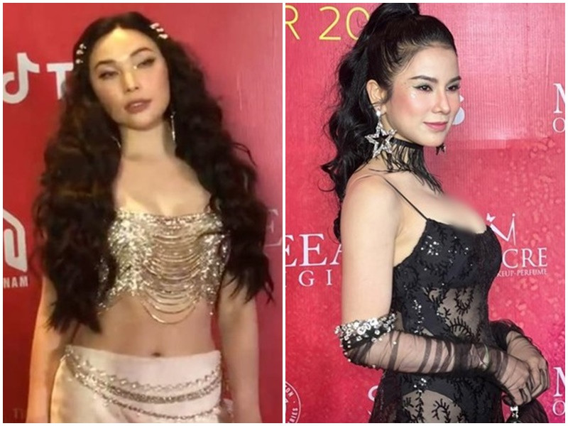 Tháng 12/2022, Diệp Lâm Anh và Quỳnh Thư bất ngờ cùng tham gia sự kiện. Khi được hỏi về Quỳnh Thư, Diệp Lâm Anh cho biết: "Chúng tôi không chạm mặt. Đây là show diễn của anh Đỗ Long, mình và cô ấy đều là khách mời thì mình lịch sự thôi. Làm sao ta? Mình cũng không trả lời được câu hỏi này. Mình không biết vì mình không nhìn thấy". Ảnh: Bảo vệ công lý