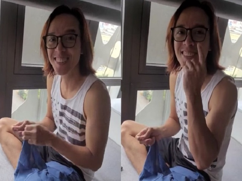 Mỗi chuyến tháp tùng vợ đi diễn, Hoài Phương luôn mang bên mình bộ dụng cụ may để phòng trường hợp quần áo của Việt Hương bị sứt chỉ. Ảnh: Người đưa tin