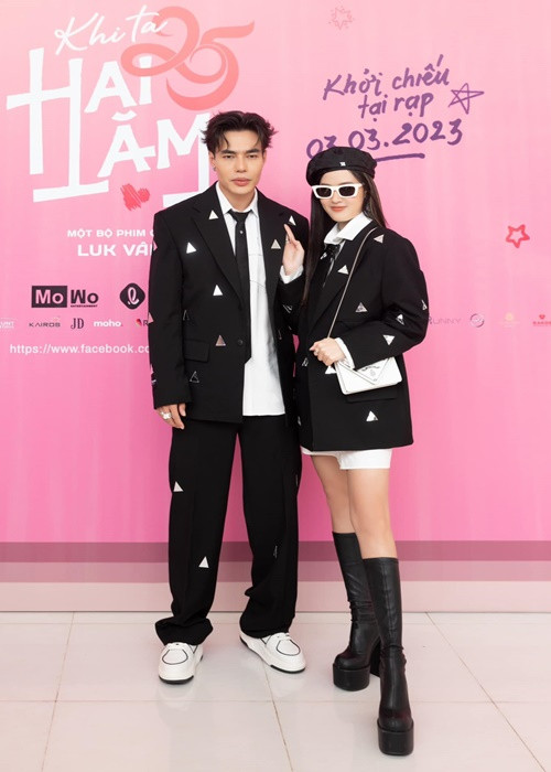 Đóng chung phim "Khi ta hai lăm" cùng Midu (trong ảnh), Lê Dương Bảo Lâm bị vợ ghen. Nam diễn viên mới đây chia sẻ, Quỳnh Quỳnh chỉ ghen nhẹ vui vui chứ cô hiểu công việc diễn xuất của chồng và toàn tâm ủng hộ. Ảnh: FBNV