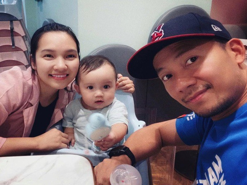 Tháng 11/2019, Thụy Vy hạ sinh con trai đầu lòng và đặt tên thân mật cho con là Finn. Ảnh: Vietnamnet