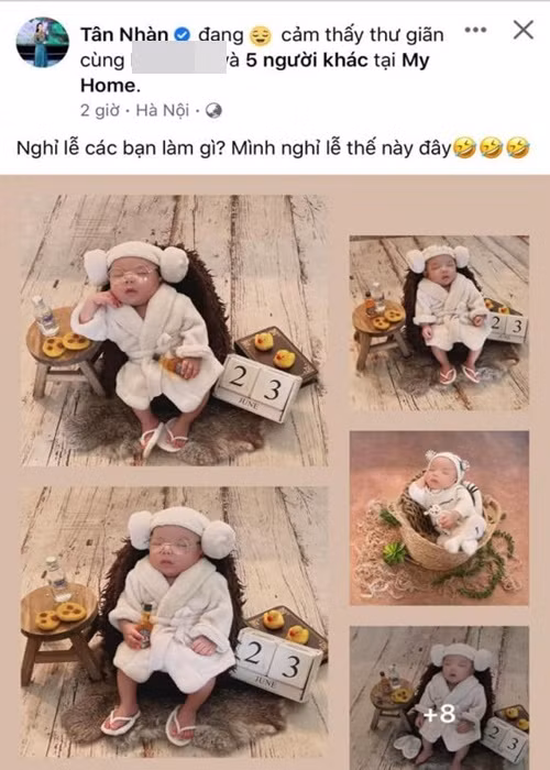 Tháng 9/2022, nữ ca sĩ bất ngờ khoe ảnh con trai với người chồng thứ hai. Ảnh: Bảo vệ công lý