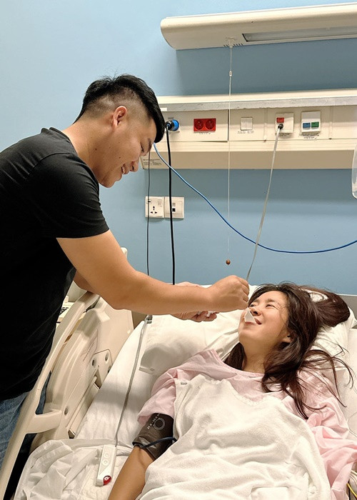 Trung Kiên trở thành hậu phương vững chắc cho diễn viên Lê Phương.