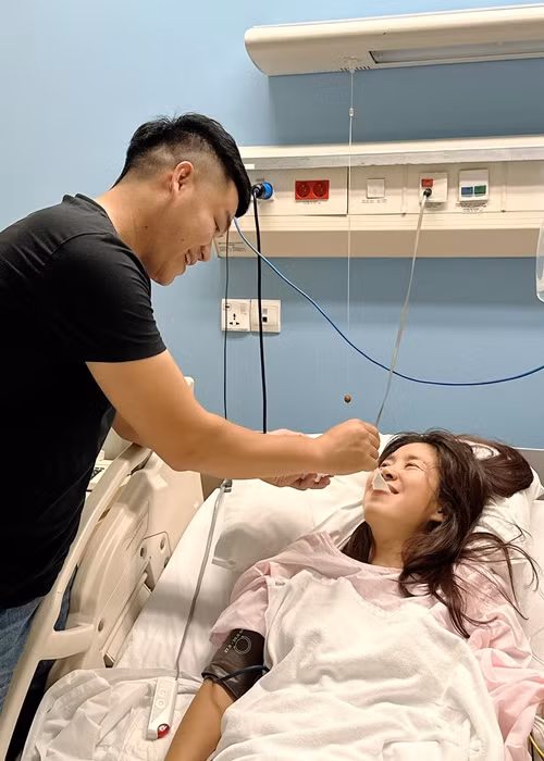 Trung Kiên trở thành hậu phương vững chắc cho diễn viên Lê Phương.