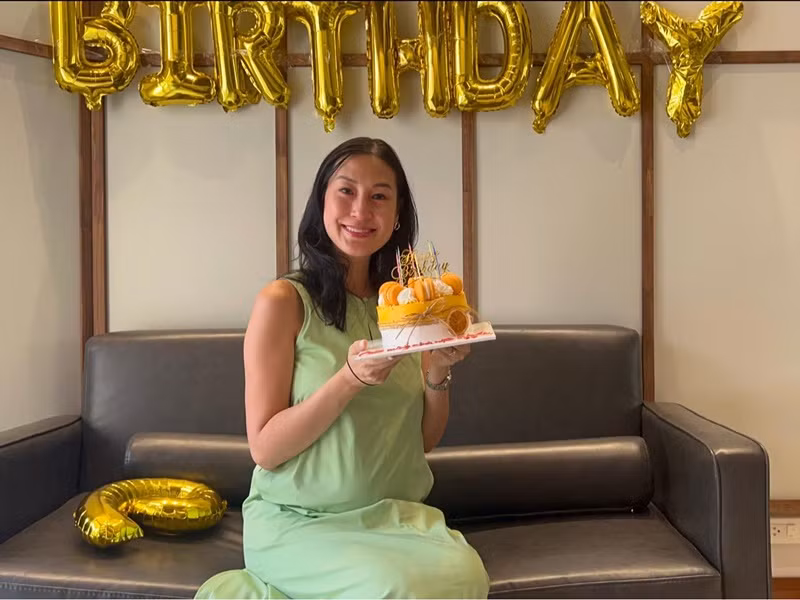 Tháng 8/2022, Kathy Uyên sinh con trai đầu lòng. Ảnh: FBNV