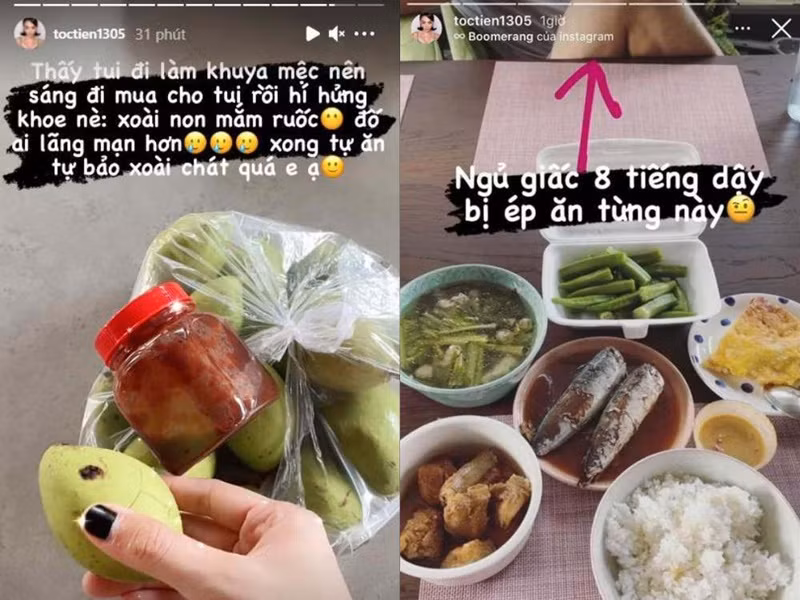 Tóc Tiên khoe được chồng quan tâm hết mực. Ảnh: Yan