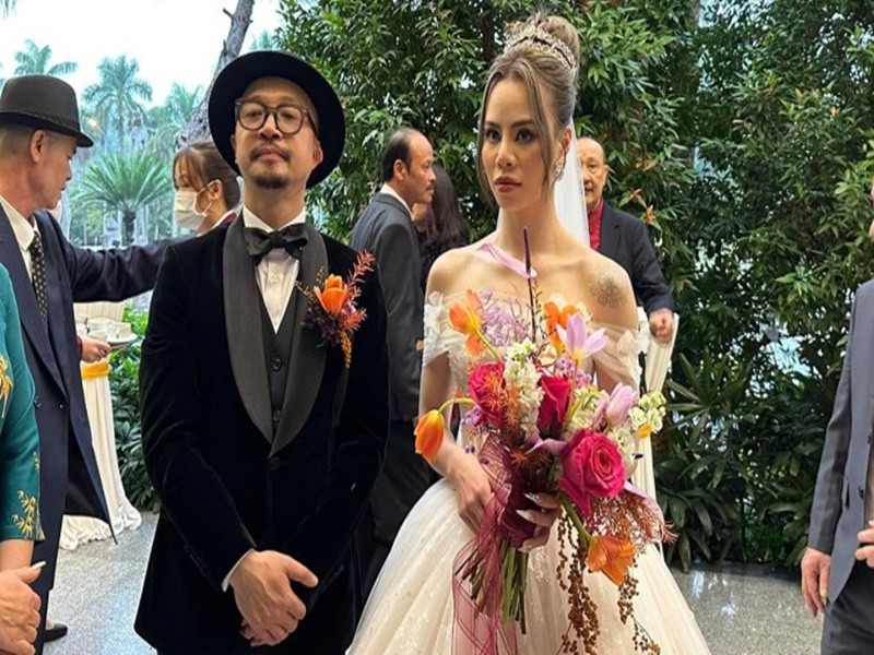 Ngày 5/2, rapper Hà Lê và vũ công Gia Linh tổ chức tiệc cưới. Ảnh: Tiền Phong