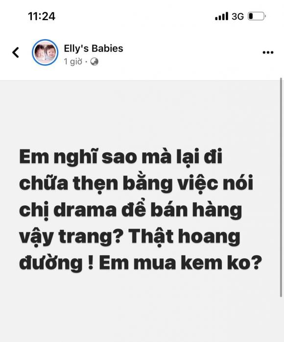 Elly Trần đáp gì khi được khuyên không bày drama trên page hai con? Elly Tran dap gi khi duoc khuyen khong bay drama tren page hai con?