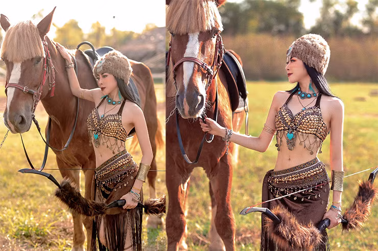 Đặc biệt, người đẹp bật mí mong muốn của cô là một ngày có thể vừa cưỡi ngựa vừa bắn cung, bộ môn mà cô từng được học trong thời gian ở nước ngoài.