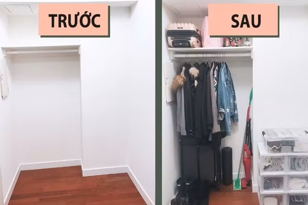 1. Sắp xếp quần áo theo chủ đề: Khi ở nhà chật, quần áo luôn là một trong những đồ dùng tốn nhiều diện tích trong nhà. Đặc biệt nếu chủ nhà là phụ nữ. Để tiết kiệm diện tích, giúp nhà cửa gọn gàng, bạn nên quy hoạch quần áo theo chủ đề, chẳng hạn như xếp riêng đồ mùa đông, áo sơ mi, quần jean, đồ lót. Ngoài tận dụng thanh treo, bạn nên mua thêm những thùng hộp kích cỡ vừa phải hay các loại móc treo để tận dụng không gian dưới đáy tủ, không gian cạnh tủ. Nhờ thế bạn vừa dễ tìm đồ mà nhà bạn cũng gọn gàng, trông thoáng mắt và rộng hơn thực tế.
