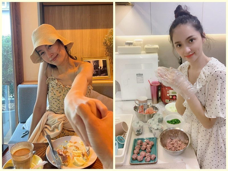 Xét về nhan sắc đời thường, Nong Poy dường như lấn át Hương Giang.