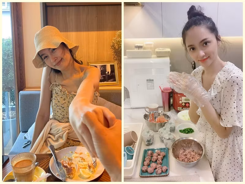 Xét về nhan sắc đời thường, Nong Poy dường như lấn át Hương Giang.