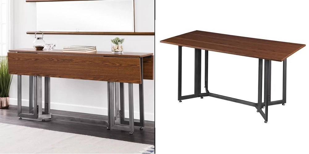 6. Bàn gập Eleonora khá thú vị khi bề mặt của bàn có thể mở rộng hơn, không còn nữa. Nó có thể được dùng là kệ lưu trữ hoặc như một bàn ăn khi cần thiết.