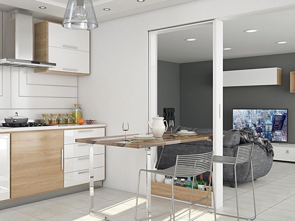 7. Thiết kế bàn ăn đa năng này là một ví dụ điển hình.