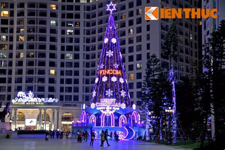 8. Ngắm những cây thông "khổng lồ", lung linh, đẹp mắt ở Hà Nội (tại các địa điểm: Royal city, Indochina, nhà thờ lớn Hà Nội...).