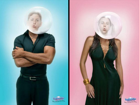 Hình ảnh phản chiếu qua bóng kẹo khiến bạn phì cười.