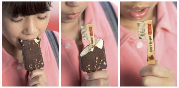 Quảng cáo sáng tạo của hãng kem đánh răng.