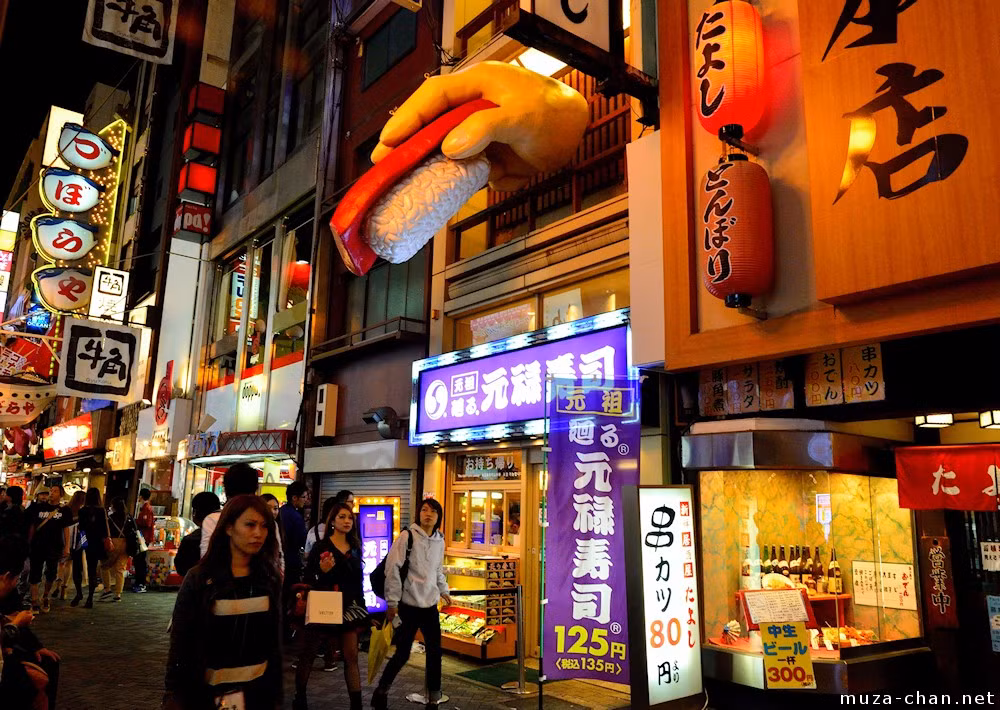 Một tấm biển quảng cáo độc lạ của nhà hàng sushi.