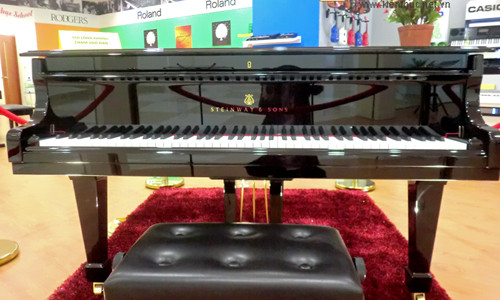 Đây là chiếc Baby Grand Piano S155 của thương hiệu Steinway &amp; Sons (Đức). Chiếc pianno có chiều dài 155cm, chiều ngang 147cm, trọng lượng 252 kg.