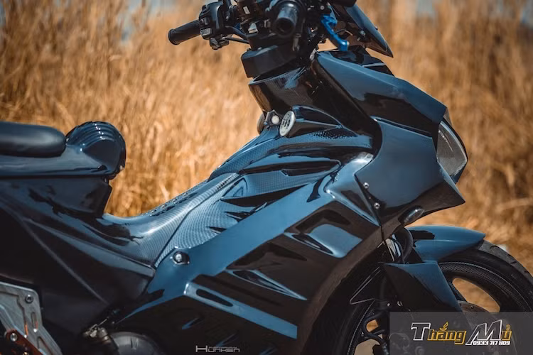 Vẻ "nguy hiểm" của chiếc xe còn được nêu bật nhờ có những "đường gân" hai bên yếm.