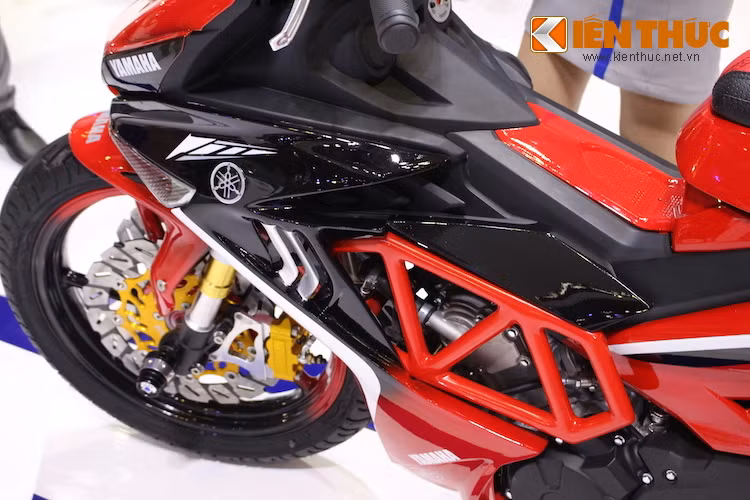 2 bên yếm của chiếc xe đã được chế mủ lại với các "mang" theo phong cách khá giống chiếc superbike S1000RR của BMW, trong khi bộ khung thép lắp thêm lại mang phong cách khung trellis của nhiều mẫu xe phân khối lớn.