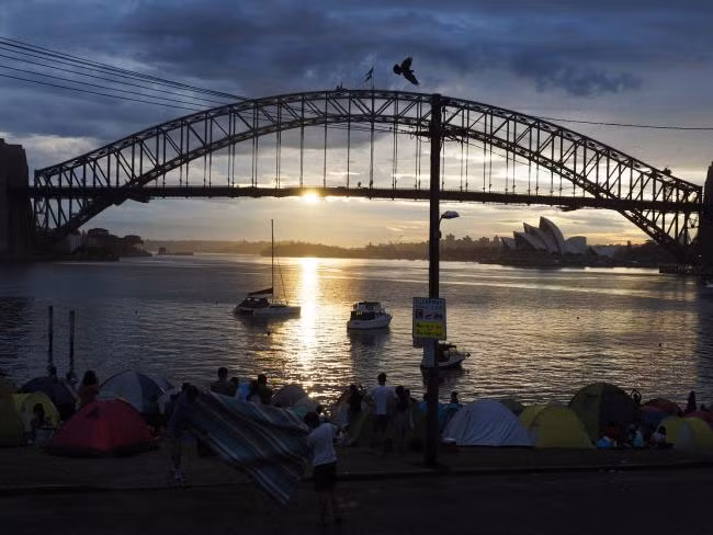 Một hình ảnh tương tự vào sáng 31/12. Ảnh news.com.au