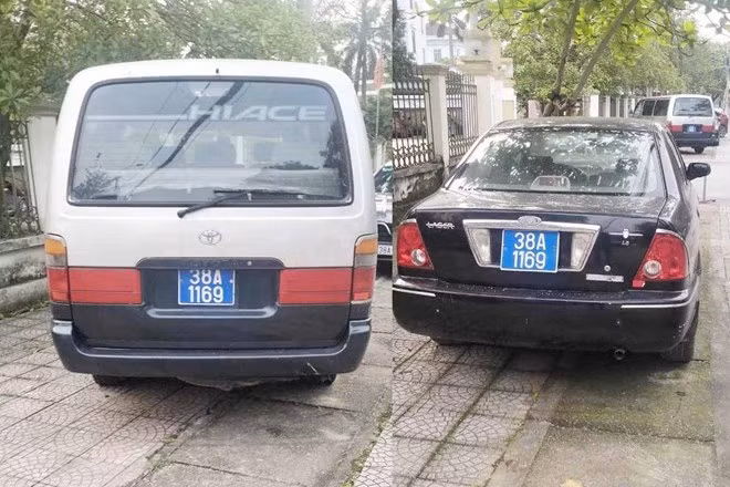 Xu phat 2 xe o to cung gan bien xanh o Ha Tinh