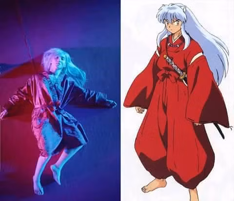 Trang phục đồ ngủ màu đỏ của Sơn Tùng được so sánh với nhân vật InuYasha trong bộ truyện tranh cùng tên nổi tiếng của Nhật Bản. Ảnh: Việt Minh.