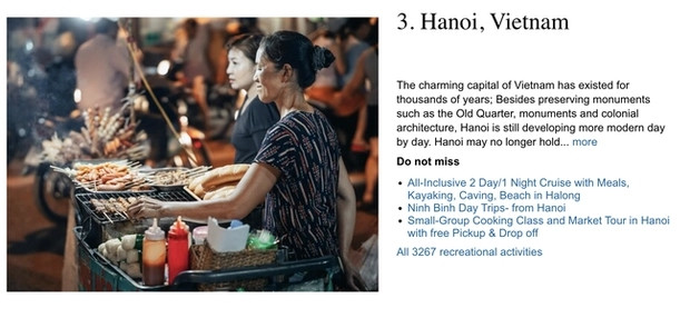 Ha Noi lot top dau diem den am thuc the gioi 2023