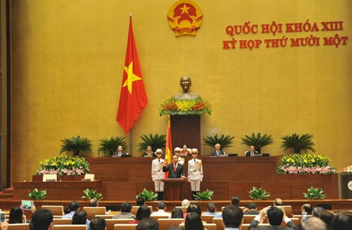 Phát biểu sau lễ tuyên thệ, tân Thủ tướng Nguyễn Xuân Phúc cho biết, đây là vinh dự to lớn và trách nhiệm nặng nề mà Đảng, Nhà nước và nhân dân giao phó. Thủ tướng nguyện sẽ nỗ lực hết mình phục vụ tổ quốc, phục vụ nhân dân, tất cả vì mục tiêu xây dựng nước Việt Nam XHCN dân giàu, nước mạnh, dân chủ, công bằng văn minh.