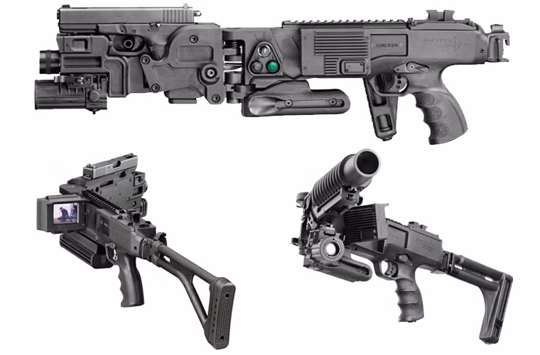 Súng được làm từ hợp kim nhôm, và nhựa polymer cao phân tử. Trọng lượng súng 3,86kg, chiều dài 820mm. Với góc gập 63 độ, súng sẽ giúp xạ thủ không cần ra mặt vẫn có thể tiêu diệt mục tiêu ngay cả khi chúng đang ẩn nấp. Khi cần thiết súng có thể chia ra làm ba phần gấp gọn lại một cách nhanh chóng.