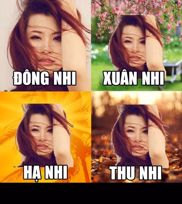 Hay như Đông Nhi sẽ có 3 chị em khác là: Xuân Nhi, Hạ Nhi, Thu Nhi, theo liên tưởng về 4 mùa trong năm. Xuất phát từ một bức ảnh chế đơn giản, phong trào chế tên ca sĩ kèm ảnh minh hoạ đang ngày một phổ biến hơn trên mạng xã hội với trình độ chế ngày càng được nâng tầm.