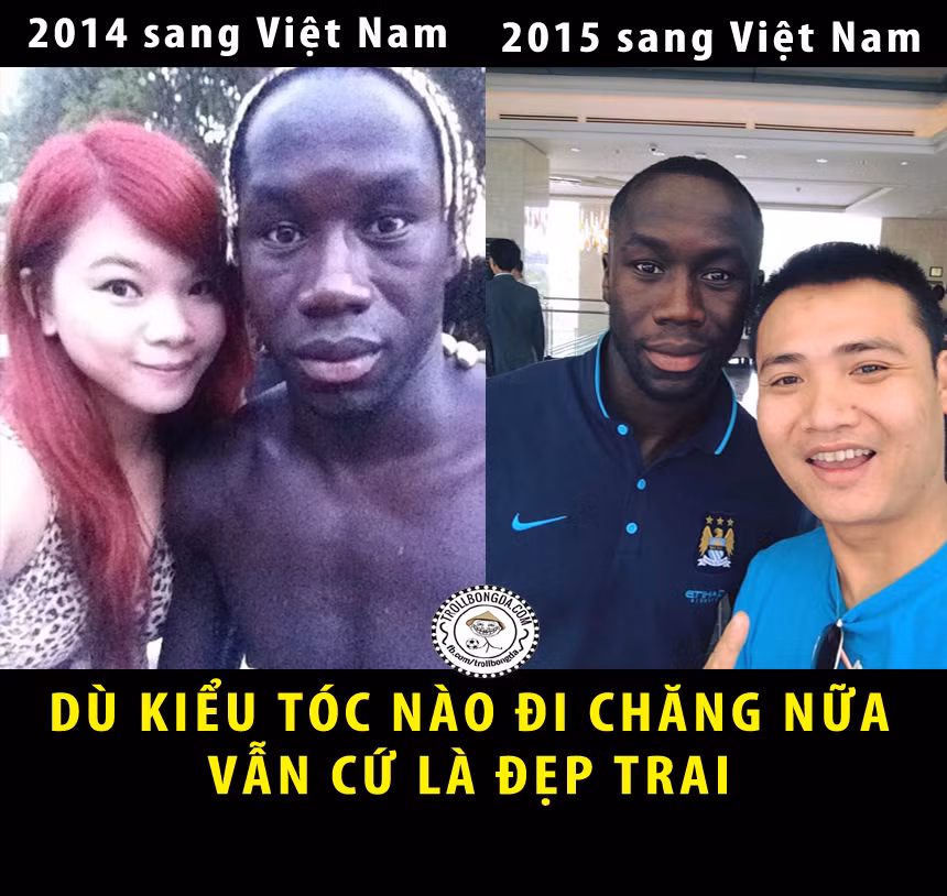 Về phía các cầu thủ Man City, trong những giây phút ngắn ngủi họ giao lưu với người hâm mộ, nhiều nhân vật "có máu mặt" trên mạng Việt đã tranh thủ tiếp cận để chụp ảnh "tự sướng". Trong ảnh là 2 admin của fanpage Beat rất nổi tiếng, "tự sướng" của Bacary Sagna trong 2 lần cầu thủ này sang Việt Nam, một lần trong màu áo Arsenal và một lần trong màu áo Man City.