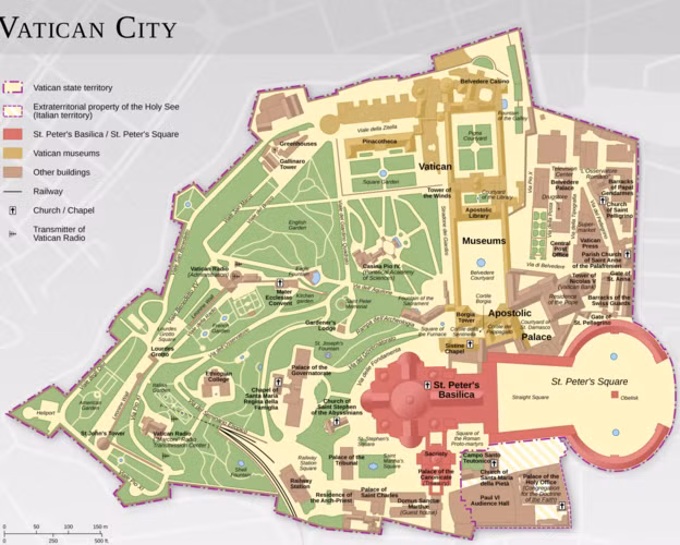 Thành quốc Vatican và Tòa Thánh là hai thực thể riêng biệt. "Vatican" là thuật ngữ thường để chỉ lãnh thổ của một quốc gia, gắn bó mật thiết với thành phố Roma, văn kiện chính thức được ban hành bằng tiếng Ý và cấp hộ chiếu phổ thông cho công dân của mình. "Tòa Thánh" là thuật ngữ bao hàm ý nghĩa rộng lớn trên khía cạnh tôn giáo và cơ cấu điều hành trên 1,2 tỷ tín hữu trên thế giới, văn kiện chính thức được ban hành chủ yếu bằng tiếng Latin và cấp hộ chiếu ngoại giao và công vụ.