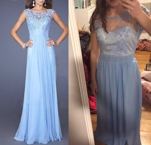 Tôi nghĩ là họ ship nhầm cho tôi rồi hay sao ấy! Người ta mặc thì như nữ hoàng, tôi mặc trông chẳng khác nào nữ tì!