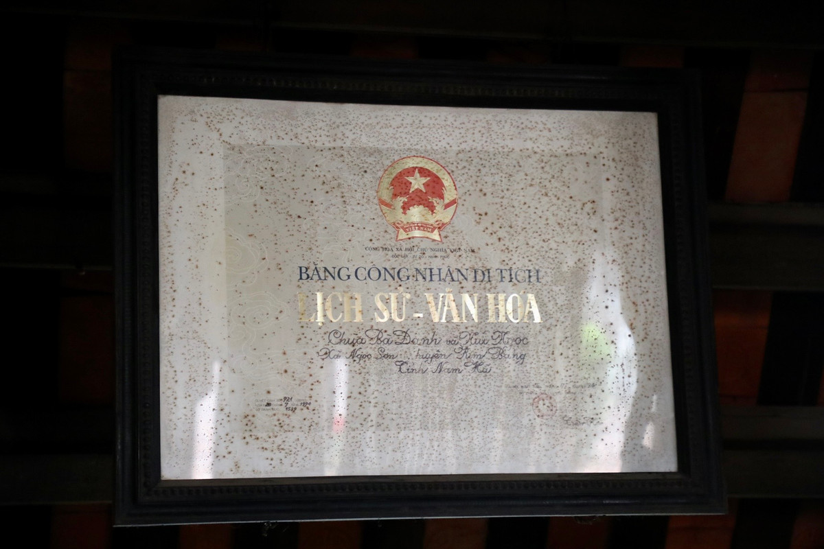 Năm 1994 chùa Bà Đanh được Bộ Văn hóa - Thông tin (nay là Bộ Văn hóa - Thể thao - Du lịch) cấp bằng Di tích lịch sử cấp quốc gia. Năm 2007, UBND tỉnh Hà Nam phối hợp với Bộ Văn hóa - Thể thao - Du lịch đầu tư gần 20 tỷ đồng để tôn tạo và nâng cấp chùa Bà Đanh.