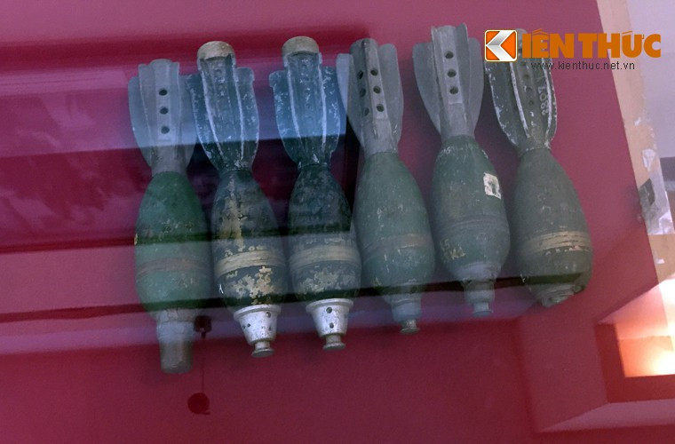 Đạn cối 60mm do quân giới Việt Nam chế tạo trong kháng chiến chống Mỹ.