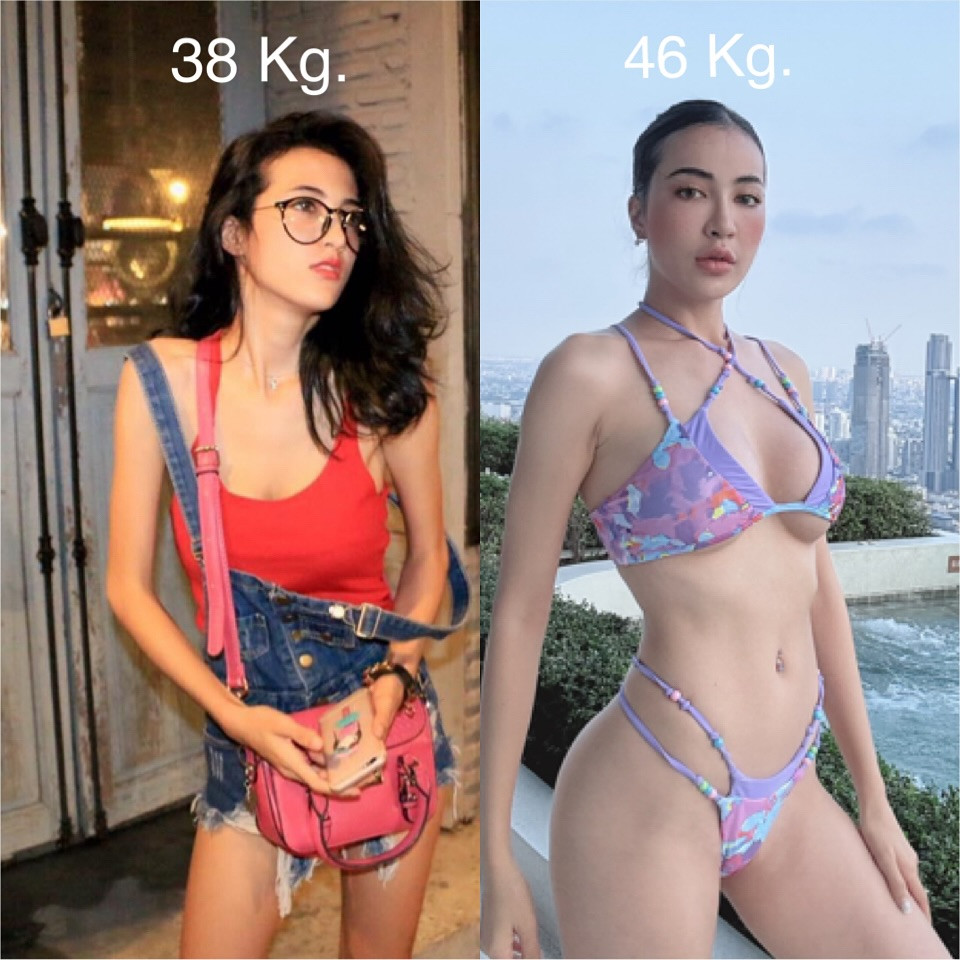 Trên trang cá nhân, Francesca Russo đã đăng tải hình ảnh của mình của quá khứ so với hình ảnh hiện tại. Cách đây 5-6 năm, cô nàng chỉ có số cân nặng là 38. Thân hình lúc đó cũng khá gầy gò. Mặc dù cách ăn mặc khá có gu tuy nhiên thân hình lại kém hấp dẫn so với thời điểm hiện tại.