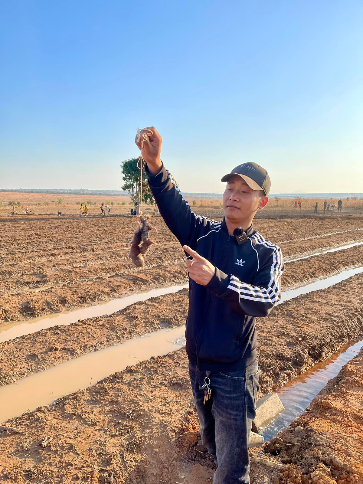 Sang Angola làm nông nghiệp, team châu Phi của Quang Linh Vlogs rất chăm chỉ khai hoang, tìm hướng đi mới, nỗ lực tăng gia sản xuất. Trong năm đầu tiên thử nghiệm trồng lúa nước Việt Nam, team đã có một mùa vàng bội thu. Ngay cả Bộ trưởng Nông nghiệp Angola đã đích thân xuống thăm hỏi và động viên. (Ảnh: FBNV)