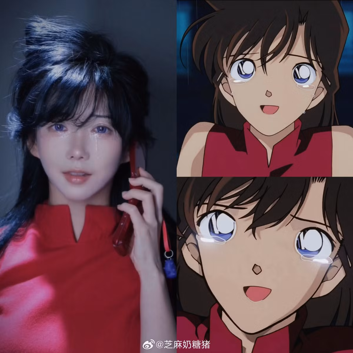 Dưới sự biến hóa tài tình và khéo léo lựa chọn từ phong cách trang điểm đến trang phục, nhân vật Ran Mouri được cô nàng này tái hiện cực kì tỉ mỉ, giống bản gốc đến 90%.