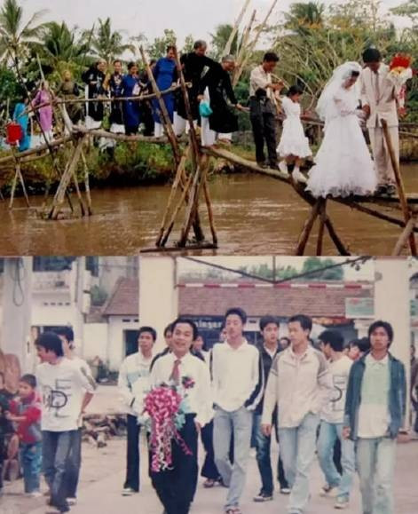 Quà tặng đám cưới thời xưa chủ yếu là thau chậu, lồng bàn, phích nước hay tấm vải để may quần áo.