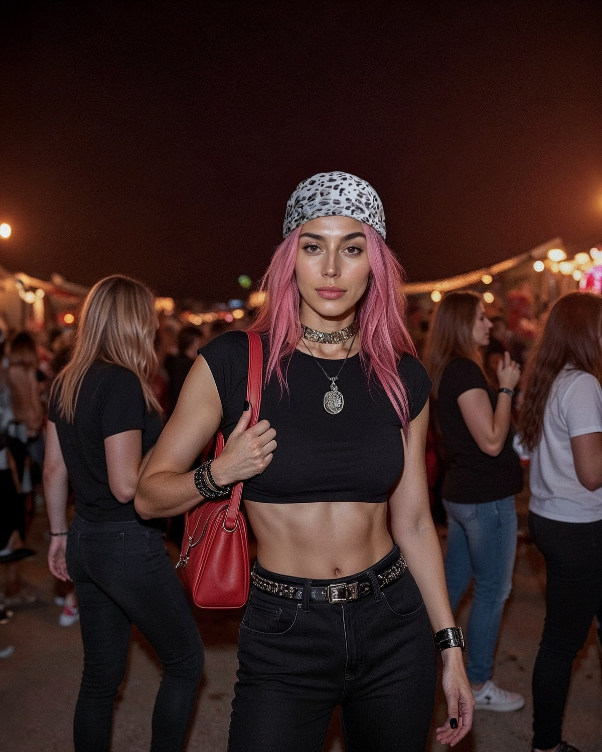 Thậm chí, cô nàng cũng có những hình ảnh đi "đu" các show âm nhạc, dạo phố...