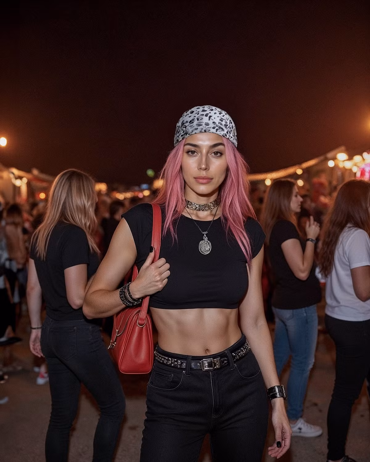 Thậm chí, cô nàng cũng có những hình ảnh đi "đu" các show âm nhạc, dạo phố...