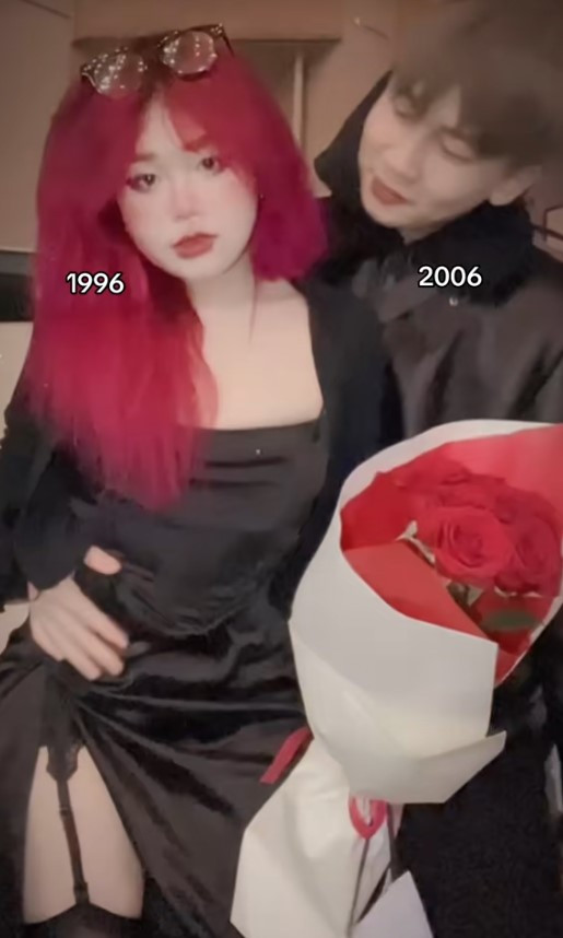 Cặp đôi chị - em cách nhau 10 tuổi này thu hút rất nhiều người chú ý ngay sau khi đăng video "đu trend".