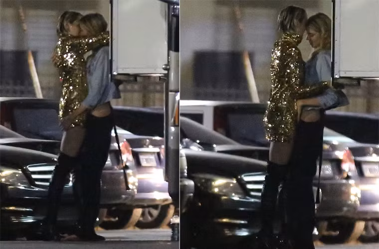 Sau khi thừa nhận mình là người lưỡng tính, Miley Cyrus công khai hôn người tình đồng tính ngay tại phim trường quay MV của cô ở Hollywood.