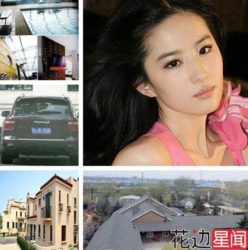 Xuất hiện lần đầu tiên trên màn ảnh từ khi 15 tuổi, đến nay Lưu Diệc Phi trở thành một trong những ngôi sao nổi tiếng khắp làng giải trí thế giới. Với độ nổi tiếng và cát-xê cao, Lưu Diệc Phi sở hữu trong tay nhiều biệt thự lớn ở Bắc Kinh, Thượng Hải, Thâm Quyến và cả ở Pháp, Mỹ.