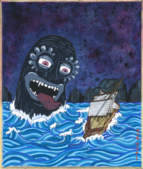 Nhiều người không khỏi sợ hãi, bất an khi đi biển. Họ không muốn chạm trán thủy quái Umibozu đáng sợ để tránh gặp thảm kịch tồi tệ.