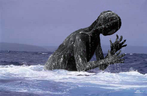 Thủy quái Umibozu có đặc điểm nổi bật khác là đầu trọc lóc và nhẵn nhụi. Chính đặc điểm này khiến nó có biệt danh là "thầy tu biển cả".