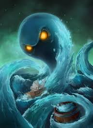 Rùng rợn hơn, một số truyền thuyết kể rằng, mọi người chỉ nhìn thấy một phần cơ thể Umibozu khi nó trồi lên mặt nước.