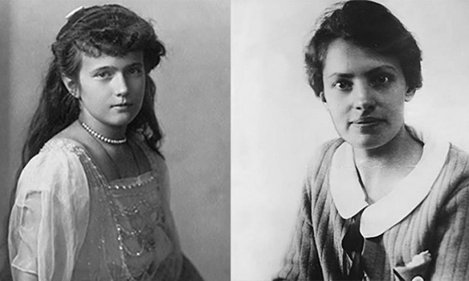 Bất ngờ, vào nằm 1920, cô gái tên Anna Anderson (phải ảnh) đang được điều trị trong một bệnh viện tâm thần sau khi nhảy sông tự tử ở Đức gây sốc dư luận khi tuyên bố bản thân chính là công chúa Anastasia (trái ảnh) - thành viên cuối cùng chưa rõ sống chết trong gia đình Sa hoàng Nicholas.